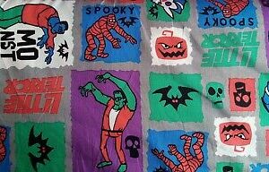 Halloween Trick OR Treat Monster grey 60 inch FQ/half mtre 100% cotton - Fat Quarter