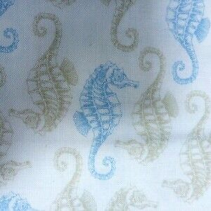 Makower Seahorses blue