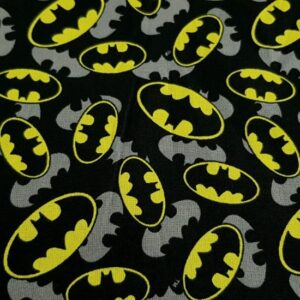 DC Batman & Robin Licenced fabric Retro comic book dark knight logo 100% cotton