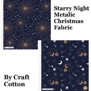 Craft Cotton Christmas Starry Night Metallic