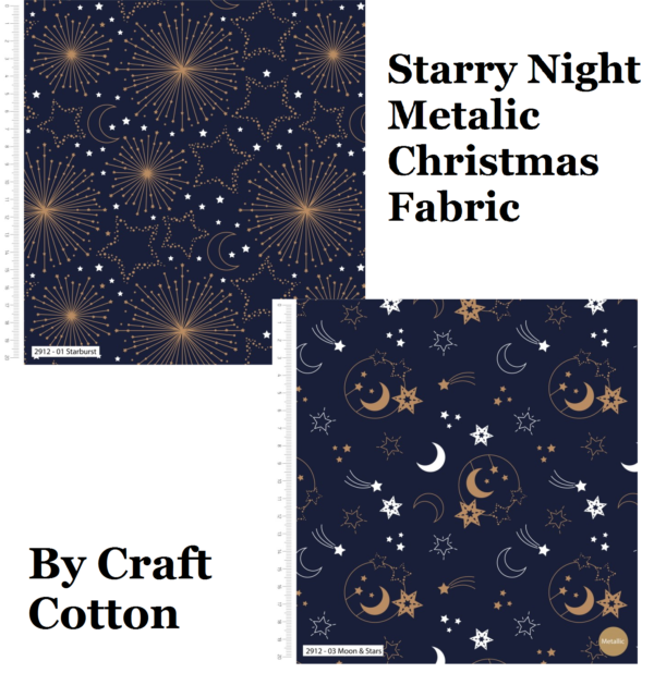 Craft Cotton Christmas Starry Night Metallic