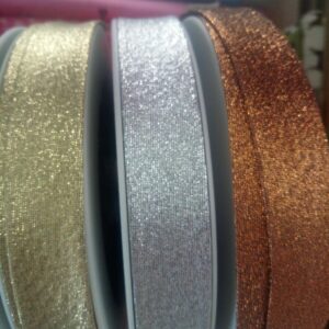 Frou Frou Bias binding 5 metre lengths star spot metallic 100% cotton, free p&p.