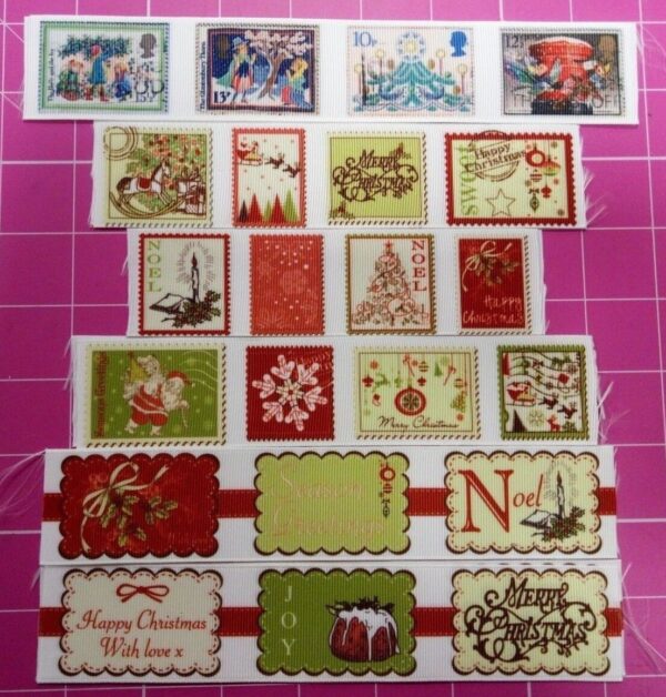 Christmas Ribbon Letter Stamps