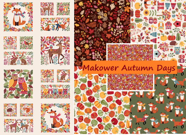 Makower Autumn Days fabric