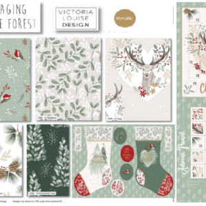 Foraging in Forest Christmas fabric