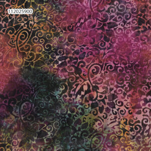 Makower Batiks Multi colours & Designs FQ & 1/2m 100% cotton floral swirl coral