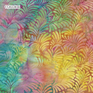 Makower Batiks Multi colours & Designs FQ & 1/2m 100% cotton floral swirl coral
