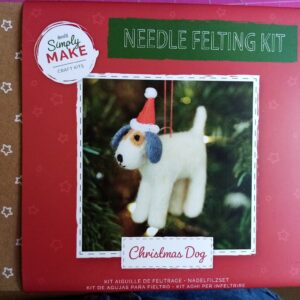 Simply Make Christmas Ornaments DIY Needle/Felt Kit Santa polar fox dog pud deer - dog