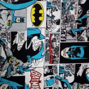 DC Batman & Robin Licenced fabric Retro comic book dark knight logo 100% cotton