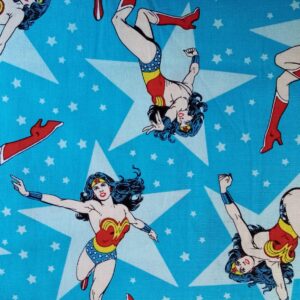 DC Heroes Heroines Licenced Fabric Super Wonder Bat girl power logo retro comic