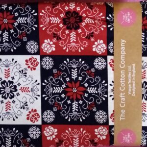 Stuart Hillard Scandi Folk Art Christmas stripes FQ 1/2m Bundle advent Panel