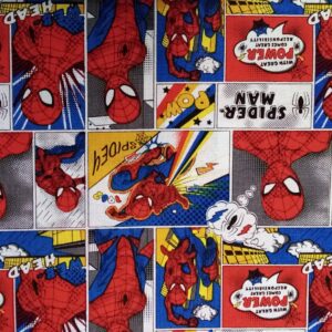 Marvel Spiderman Licenced Fabric FQ & 1/2m 100% cotton comic book wall mini web