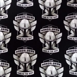 Star Wars Mandalorian Grogu Fabric FQ 1/2m Christmas baby yoda child comic Movie