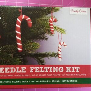 Simply Make Christmas Ornaments DIY Needle Felting Kit candy snowman reindeer - candy canes