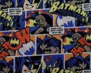 DC Batman & Robin Licenced fabric Retro comic book dark knight logo 100% cotton
