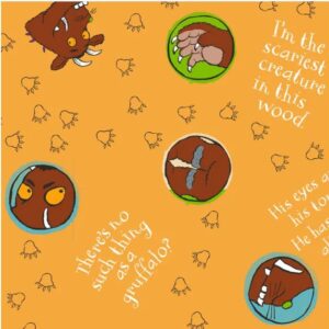 Cartoon TV Movie Books Licenced Fabric FQ & 1/2m Gruffalo Thomas mickey Barbie