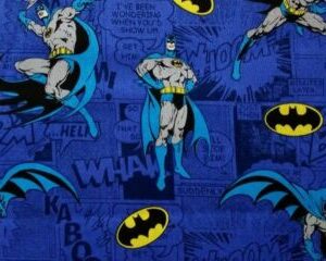 DC Batman & Robin Licenced fabric Retro comic book dark knight logo 100% cotton