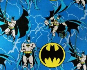 DC Batman & Robin Licenced fabric Retro comic book dark knight logo 100% cotton