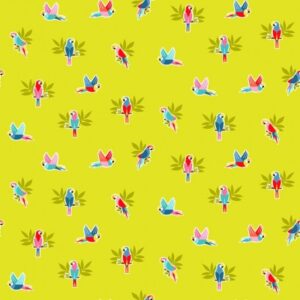 Makower Pool Party FQ, 1/2m & Double Border seaside ice cream parrot beach huts