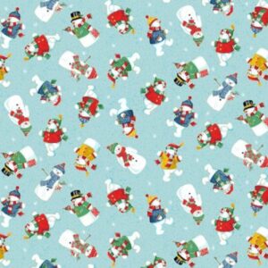 Makower Santa Christmas 2023 Advent Calendar Stocking Snowman FQ 1/2m & panel