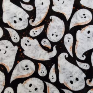 3 Wishes Boo Y'all Halloween FQ & 1/2m haunted house ghoul ghost cats & bats mix