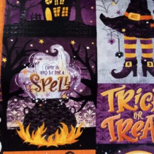3 Wishes Boo Y'all Halloween FQ & 1/2m haunted house ghoul ghost cats & bats mix