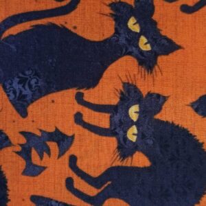 3 Wishes Boo Y'all Halloween FQ & 1/2m haunted house ghoul ghost cats & bats mix