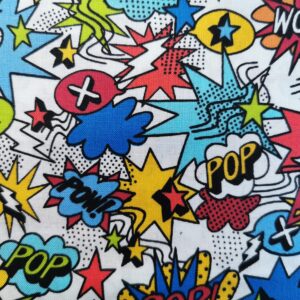 Makower Space & Monster Mash Boys Bright Fabric Rocket Aliens Skate FQ & 1/2m