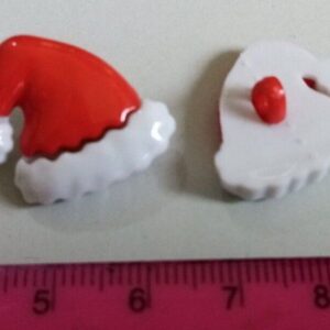 Christmas Decorative festive Buttons santa hats presents/gifts snowman 5 pieces - santa hat