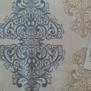 Gutermann Fabric 1/2m 100% cotton 60" Damask Baroque Floral pink red purple blue - Portofino bl/crm damask