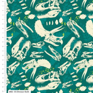 NHM Jurassic Dinosaurs Fabric FQ & 1/2m 100% cotton era species fossils Titans