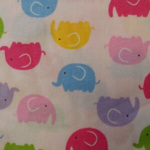 Cotton Poplin Fabric Various patterns 100% cotton 1/2m animals Camo Floral Tea - ellephants