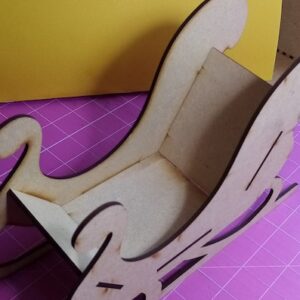 Mdf 3D Christmas sleigh