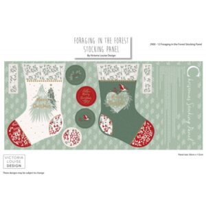 Foraging in Forest Christmas Fabric FQ, 1/2m, bundle & advent, stocking panel