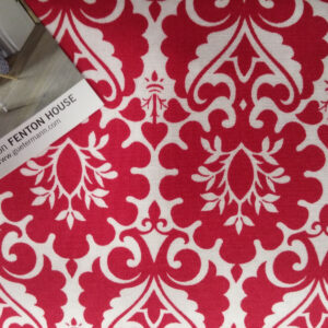 Gutermann Fabric 1/2m 100% cotton 60" Damask Baroque Floral pink red purple blue - Fenton house red damask