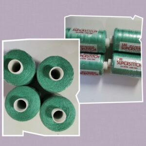 All purpose SuperStitch sewing thread 120's polyester 1000 yard reel super strong high quality various colour packs green pink red multi mix - mint green