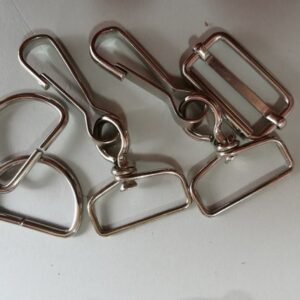 Metal Hardware for Bags Straps Dog collars leads Belts Purses dog/Trigger Hook Clips D rings Bar Sliders various sizes Heavy Duty - Dog Hook mix pack