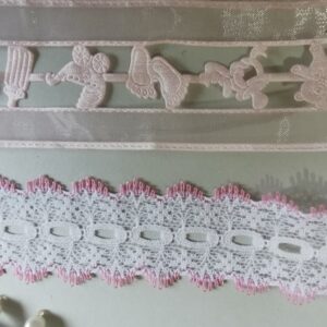 Stock Clearance Decorative trim lace ribbon braid various lengths bulk sewing upholstery craft dress making fringe edging free postage - pink lace