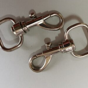 Metal Hardware for Bags Straps Dog collars leads Belts Purses dog/Trigger Hook Clips D rings Bar Sliders various sizes Heavy Duty - Trigger 1" square x2