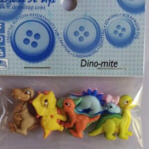 Novelty Fun Dress it Up Buttons Tractors Bikes Football Dino's Dogs Bears Card games dice sewing, crafts, apparel, scrap booking projects - dino's