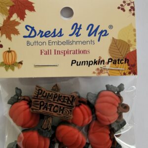 Halloween Dress it Up Buttons Cats Pumkins Frogs Zombies Skulls Spells Monsters Witches for sewing, crafts, apparel, scrap booking projects - pumpkin patch