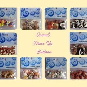 Animal themed Dress it Up Buttons