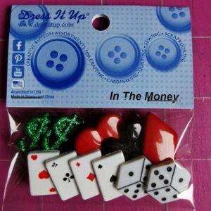 Novelty Fun Dress it Up Buttons Tractors Bikes Football Dino's Dogs Bears Card games dice sewing, crafts, apparel, scrap booking projects - card games