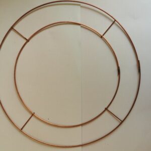 10 inch Wire Flat Ring floristry wreath making christmas decoration rag or ribbon wreath hoop copper colour 25cm DIY crafting door decor - 1 ring