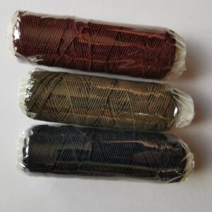 Coloured Shirring Elastic various colours 20m length 100% polyester 0.5mm jewellery crafts cosplay clothing sewing projects - black