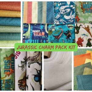 Jurassic Dinosaur themed Charm Pack Quilt Kit