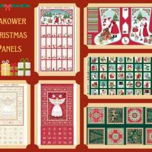 Makower Traditional Christmas Advent Giant Stocking and Block Panels