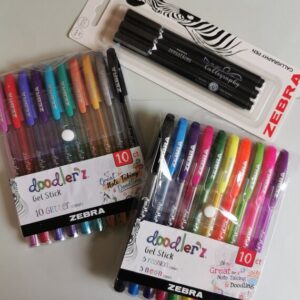 Zebra Gel Stick and Calligraphy Pen set