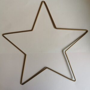 Metal Gold Star Wire Frame 10 inch wall decoration floristry display macrame christmas wreath craft supply Wedding decor DIY hanging - 1 star