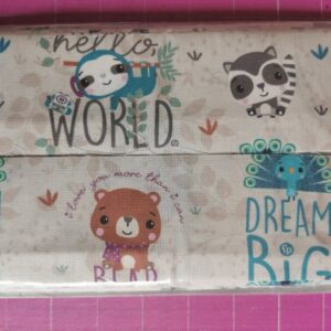 Fisher Price Forest friends Animal themed Charm Pack Quilt Kit all materials make a baby quilt Charm squares backing & wadding + info sheets